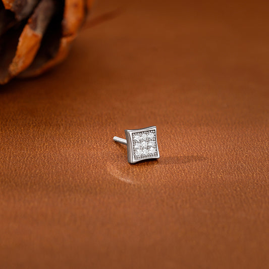 Silver Urban Code Stud For Him
