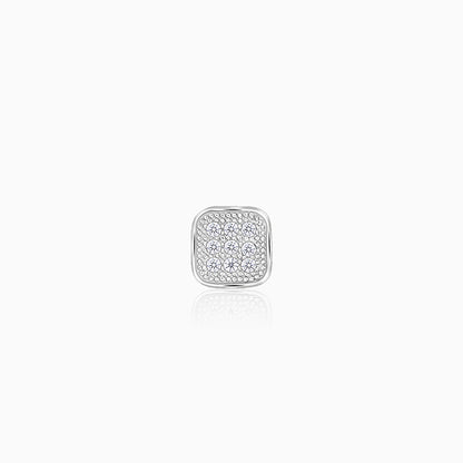 Silver Modern Spark Stud For Him