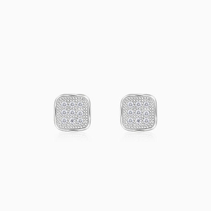Silver Modern Spark Stud For Him