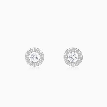 Silver Chakra Shield Stud For Him