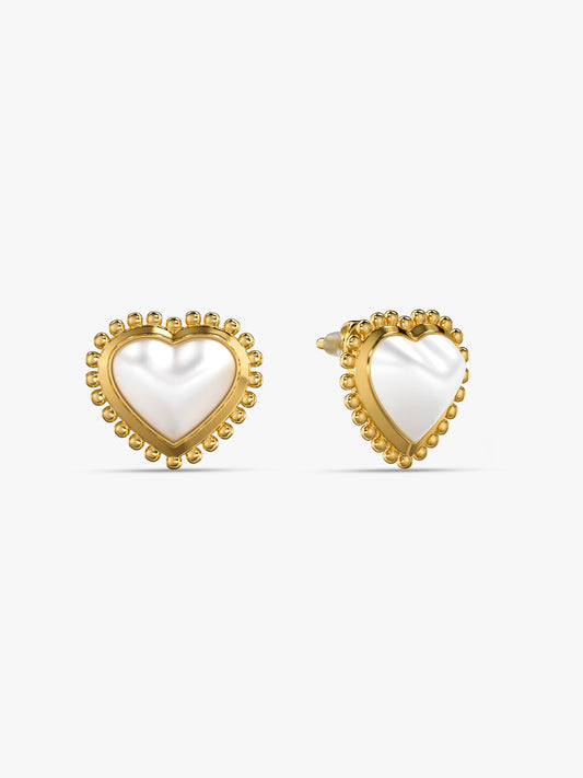Heart Frame Gold Plated Studs