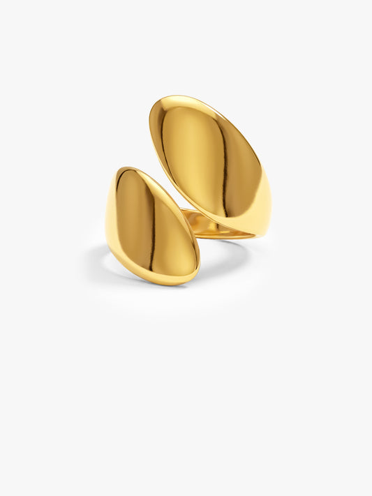 Fold Over Energy Gold Plated  Ring