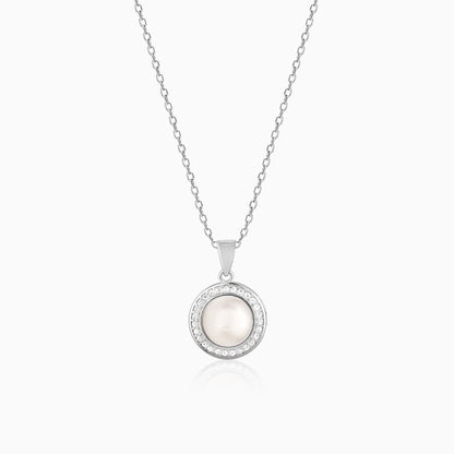 Kriti Sanon Silver Pearl Pendant with Link Chain