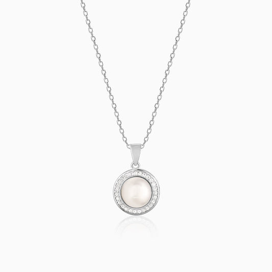 Kriti Sanon Silver Pearl Pendant with Link Chain