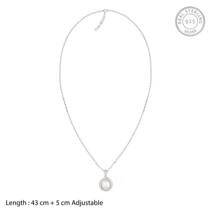 Kriti Sanon Silver Pearl Pendant with Link Chain