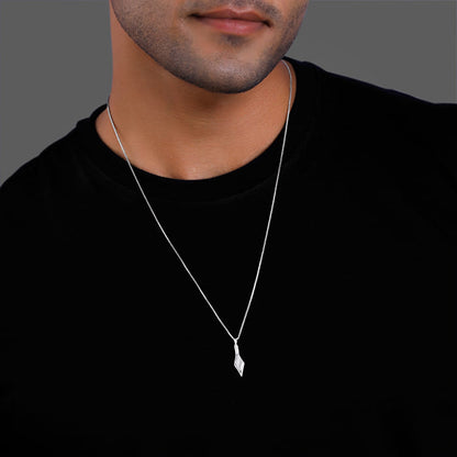 Aditya Roy Kapur Silver Kite Pendant with Box Chain For Him