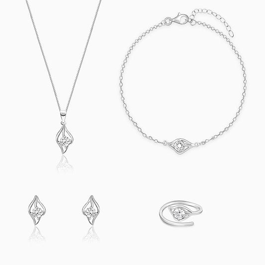 Silver Falling Dew Set of Four
