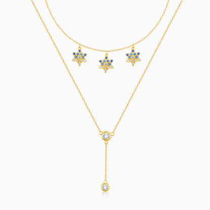 Golden Star Studded Layered Necklace