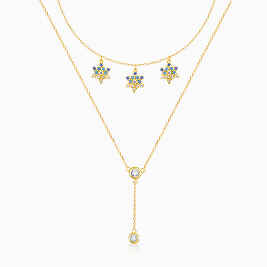 Golden Star Studded Layered Necklace