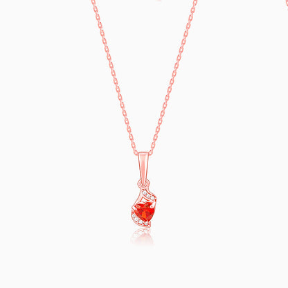 Rose Gold Passion Pendant With Link Chain