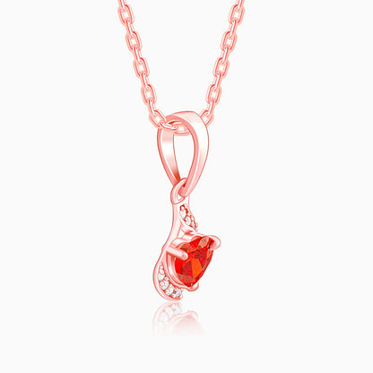 Rose Gold Passion Pendant With Link Chain