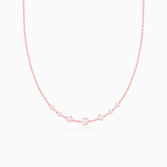 Rose Gold Stoned Necklace