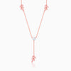 Rose Gold Leaf Lariat Necklace