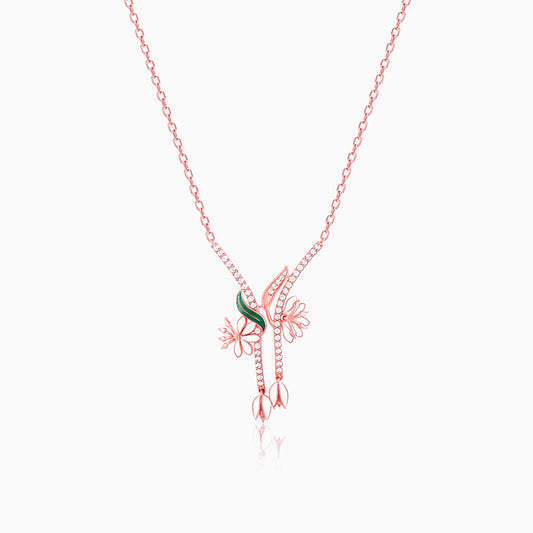 Rose Gold Snowy Safed Musli Necklace