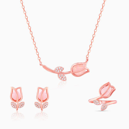 Pink Quartz Flower Essential Set