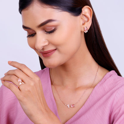 Pink Quartz Flower Essential Set