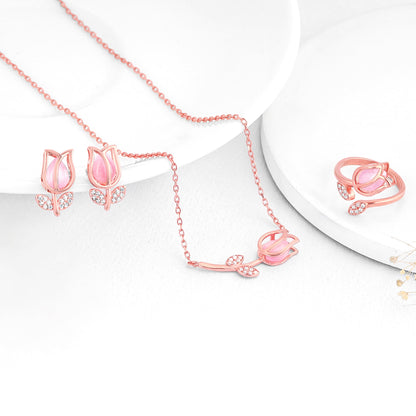 Pink Quartz Flower Essential Set
