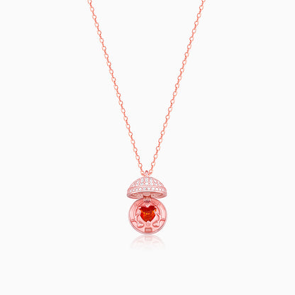 Rose Gold Heart Treasures Pendant With Link Chain