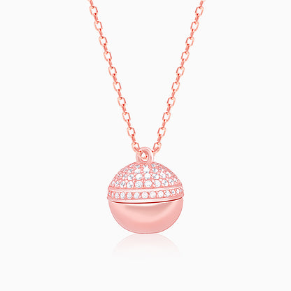 Rose Gold Heart Treasures Pendant With Link Chain