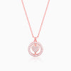 Rose Gold Custom Endless Love Pendant With  Link Chain