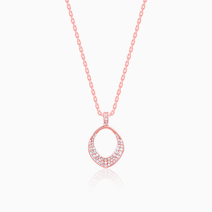 Rose Gold Lumina Pendant With Link Chain