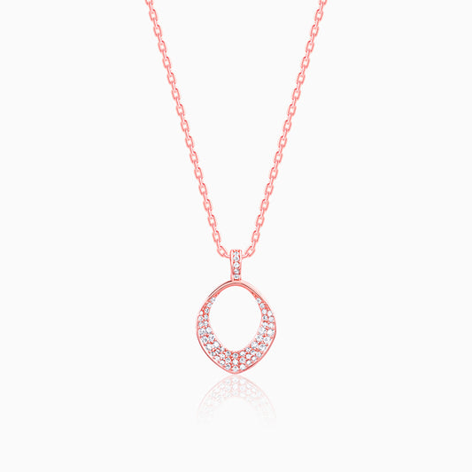 Rose Gold Lumina Pendant With Link Chain