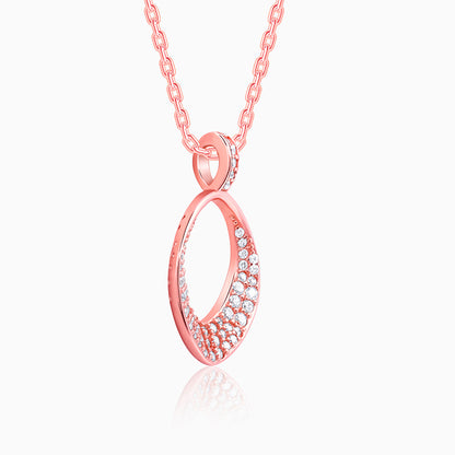 Rose Gold Lumina Pendant With Link Chain