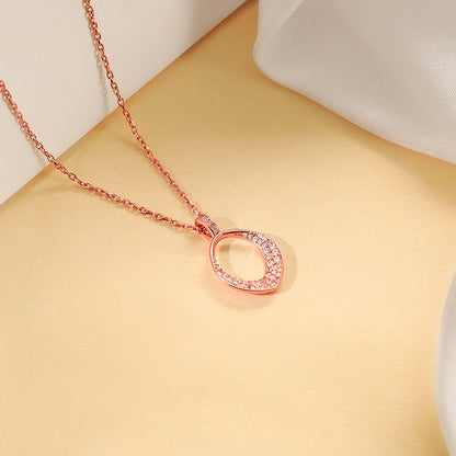 Rose Gold Lumina Pendant With Link Chain