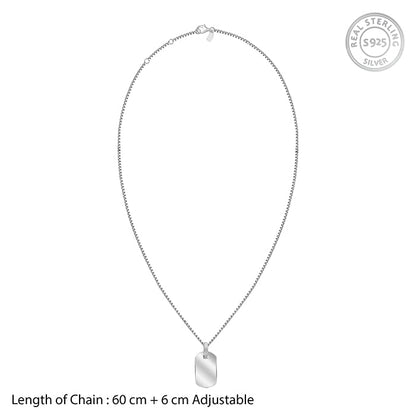 Silver Aegis Amulet Pendant with Box Chain For Him