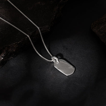 Silver Aegis Amulet Pendant with Box Chain For Him