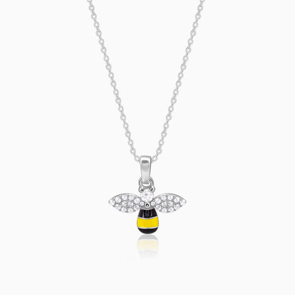 Silver Bee Kids Pendant With Link Chain
