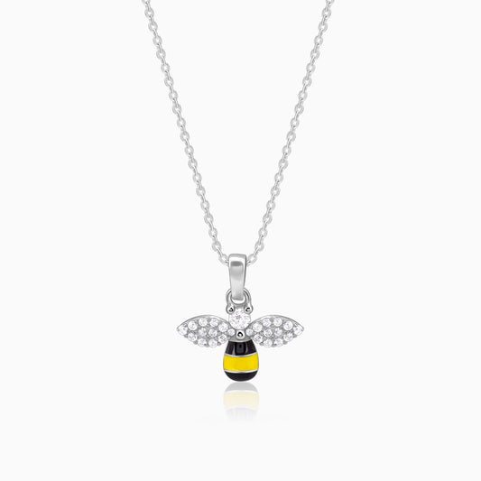 Silver Bee Kids Pendant With Link Chain