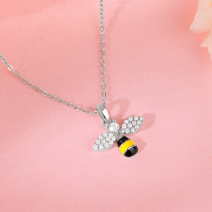 Silver Bee Kids Pendant With Link Chain