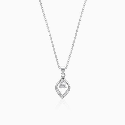 Silver Bling Queen Pendant with Link Chain