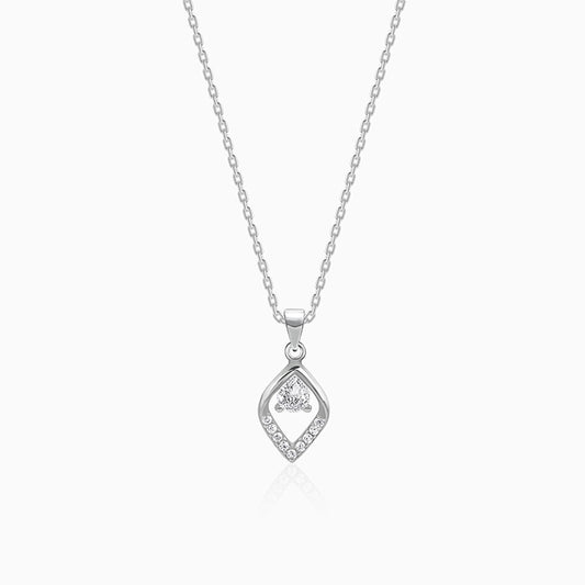 Silver Bling Queen Pendant with Link Chain