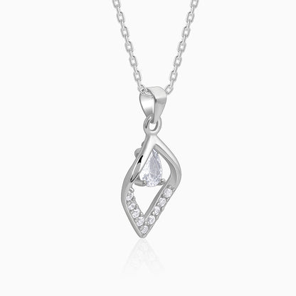 Silver Bling Queen Pendant with Link Chain