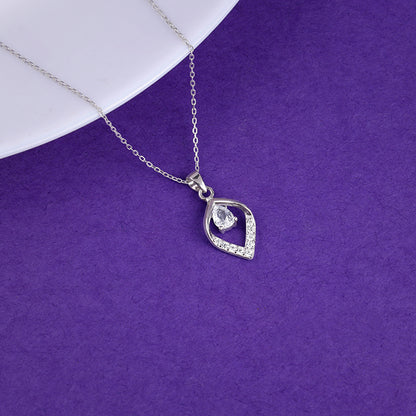 Silver Bling Queen Pendant with Link Chain