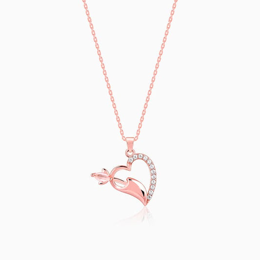 Rose Gold Forevermore Pendant With Link Chain
