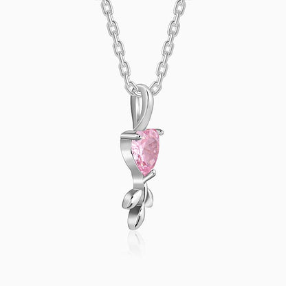Silver Hearts in Bloom Pendant With Link Chain