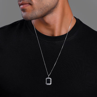 Black Rhodium Dark Phoenix Pendant With Box Chain For Him