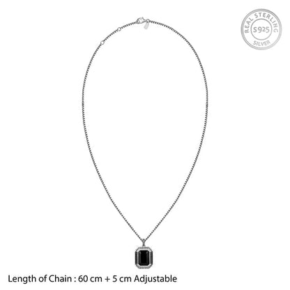 Black Rhodium Dark Phoenix Pendant With Box Chain For Him
