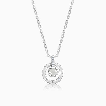 Silver A 100 I Love You Pendant With Link Chain