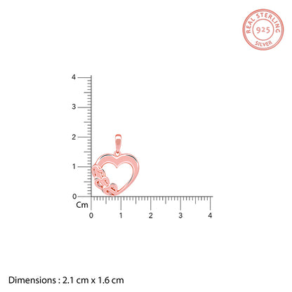 Rose Gold All Hearts Pendant With Link Chain