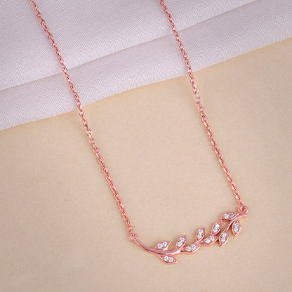 Rose Gold Leaf Necklace