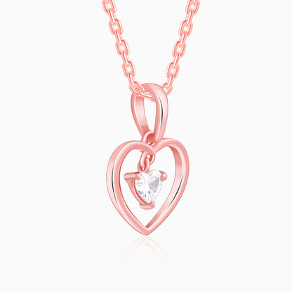 Rose Gold Your Lover Pendant With Link Chain