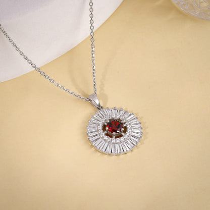 Silver Fleur Pendant With Link Chain