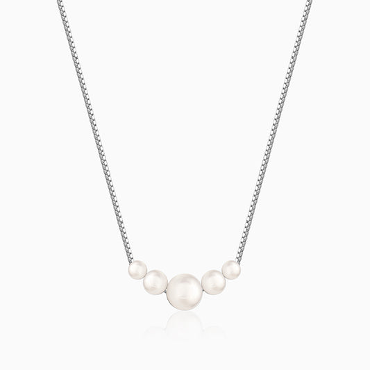 Silver Still Pearl Necklace