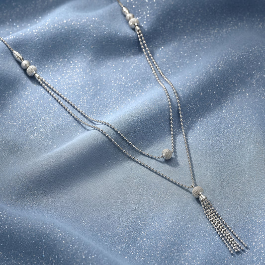 Kriti Sanon Silver Slow Dance Layered Necklace