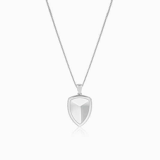Silver Knight’s Valor Pendant With Box Chain For Him