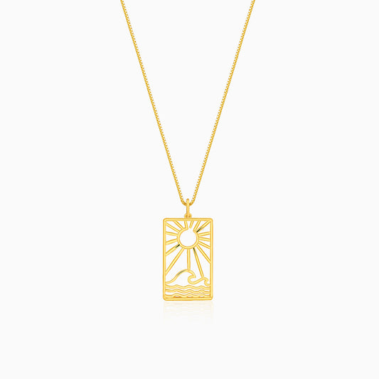 Golden Dawn Pendant With Box Chain For Him